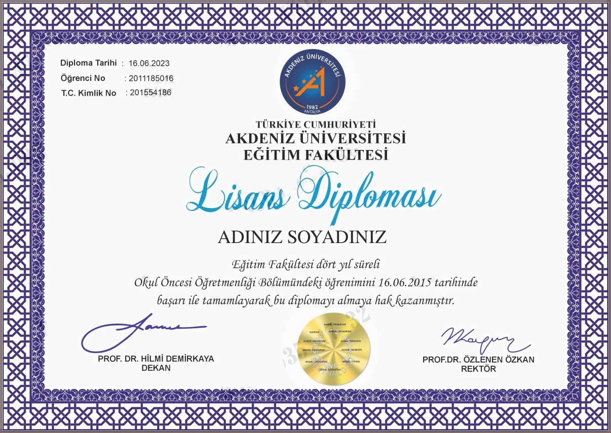 Diploma Kayıp İlanı